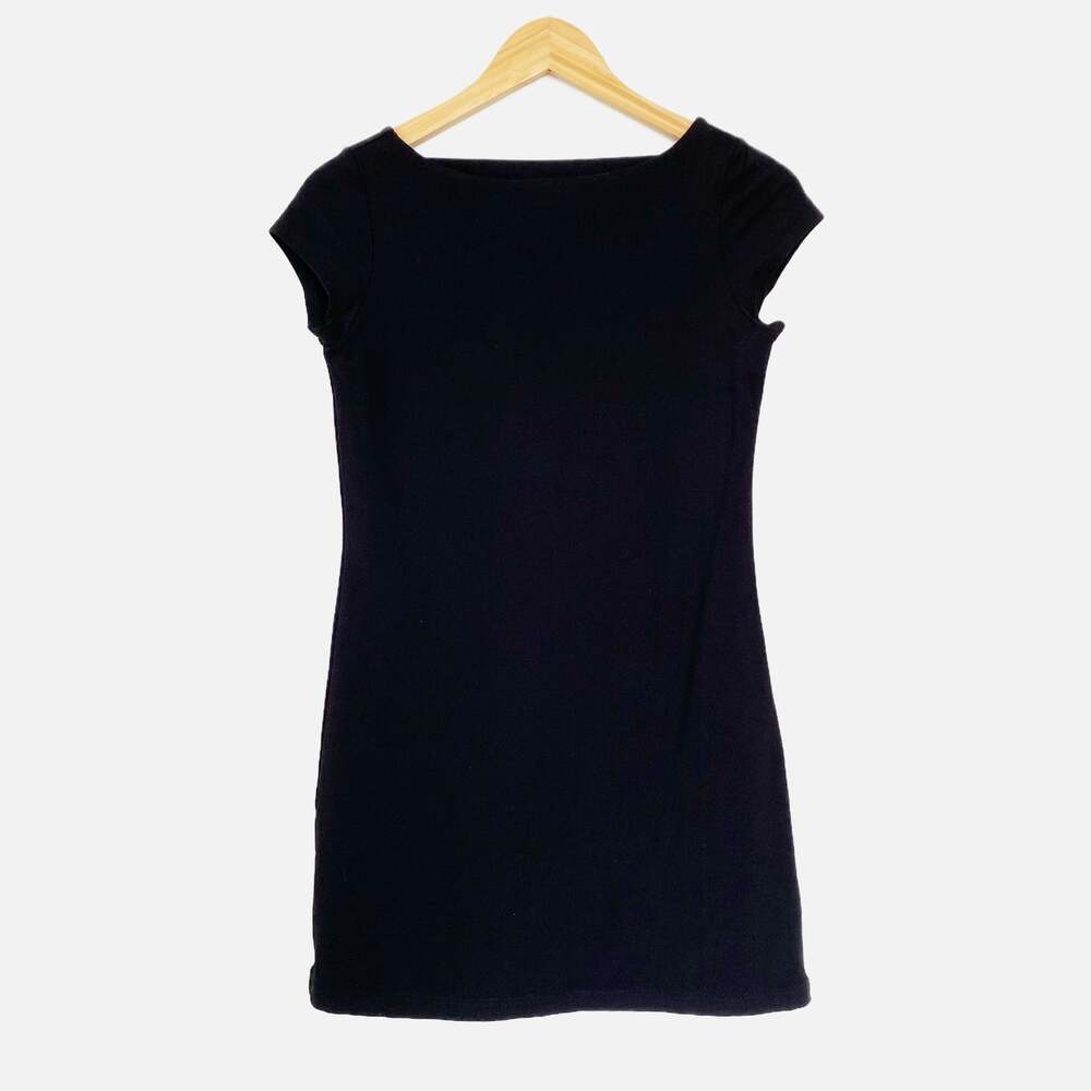 Susana Monaco Cut Out Back Bodycon Dress Black Small